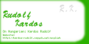 rudolf kardos business card